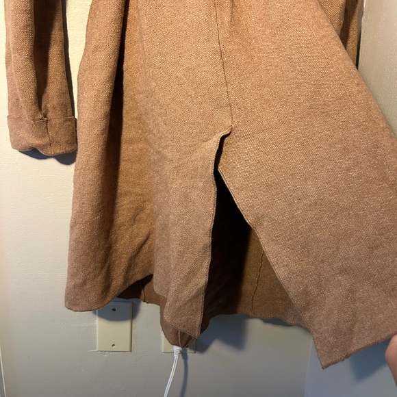 ANTHROPOLOGIE MOTH TAN COTTON WOOL BELTED CARDIGAN JACKET SIZE MEDIUM - Picture 9 of 10